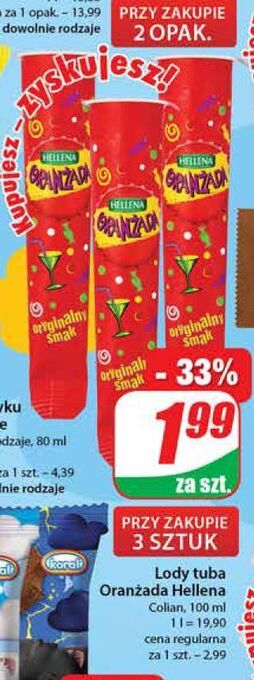 Dino Lód w tubce hellena oranżada oferta