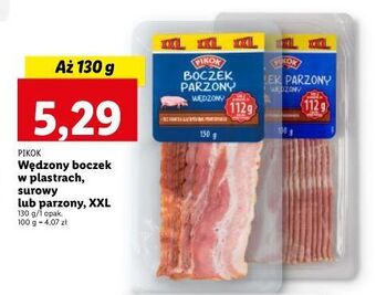 Lidl Boczek surowy wędzony w plastrach pikok oferta