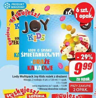 Dino Rożek czekoladowy z drażami joy kids oferta