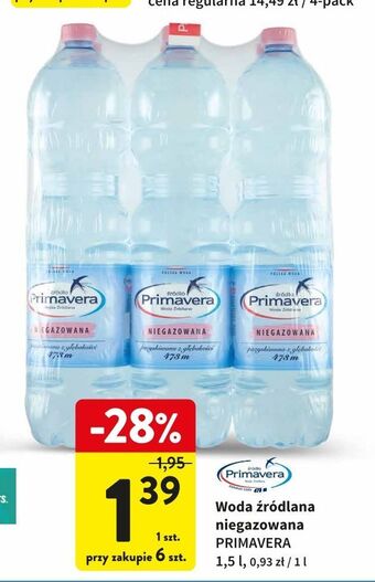Intermarche Woda niegazowana primavera oferta