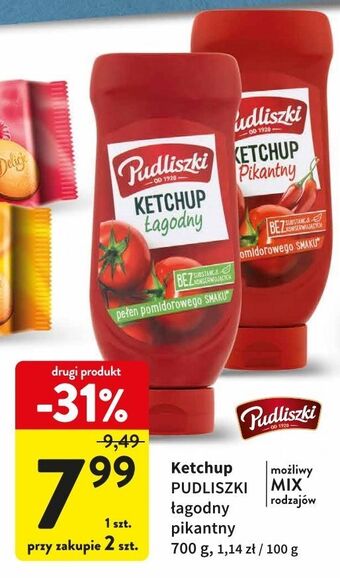Intermarche Ketchup pikantny pudliszki oferta