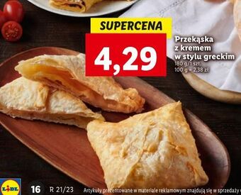 Lidl Przekąska grecka z nadzieniem waniliowym oferta