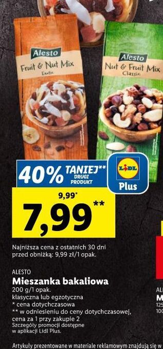 Lidl Mieszanka bakaliowa exotic alesto oferta