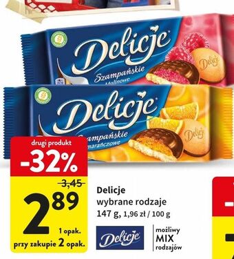 Intermarche Ciastka z galaretką pomarańczową delicje szampańskie oferta