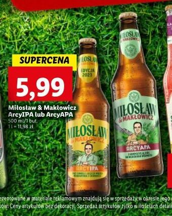 Lidl Piwo miłosław & makłowicz arcyipa oferta