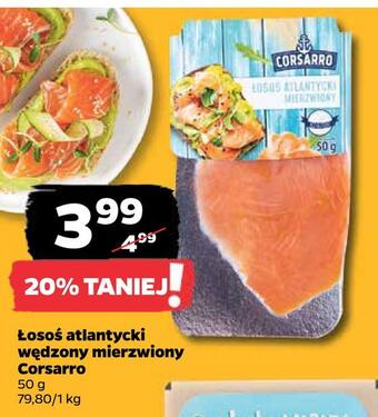 Netto Łosoś atlantycki wędzony mierzwiony corsarro oferta