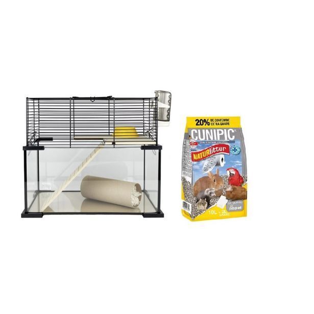 AquaelZOO Comfy klatka vetro plus nature 40 + cunipic naturlitter 10l gratis oferta