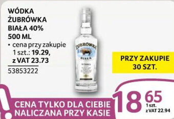 Selgros WÓDKA ŻUBRÓWKA BIAŁA 40% 500 ML oferta