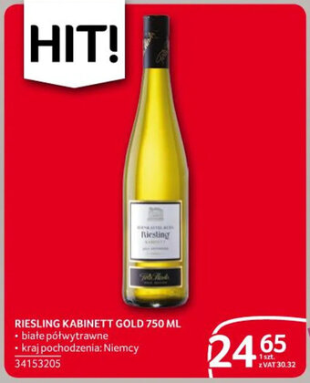 Selgros RIESLING KABINETT GOLD 750 ML oferta