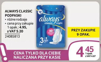 Selgros ALWAYS CLASSIC PODPASKI oferta