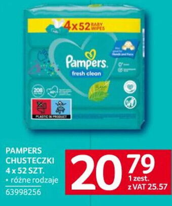 Selgros PAMPERS CHUSTECZKI 4 x 52 SZT. oferta