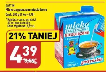 ALDI Mleko zagęszczone niesłodzone gostyń oferta