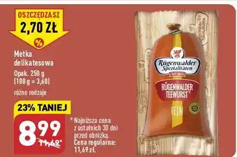 ALDI Metka delikatesowa drobno rozdrobiona rugenwalder oferta