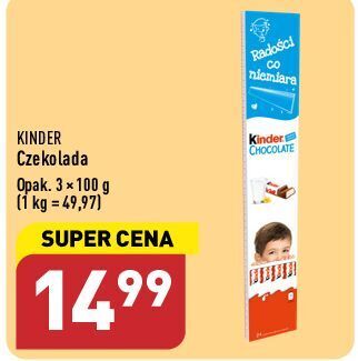 ALDI Batoniki z mlecznej czekolady nadzieniem mlecznym kinder chocolate oferta