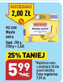 ALDI Masło extra milsani oferta