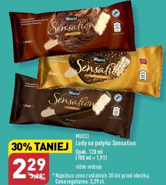 ALDI Lody waniliowe w polewie czekoladowej mucci sensation oferta