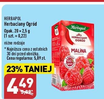 ALDI Herbata malina herbapol herbaciany ogród oferta