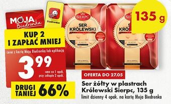 Biedronka Ser żółty królewski plastry sierpc oferta
