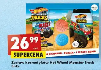 Biedronka Zestaw w pudełku hot wheels monster trucks: żel+ szampon + puzzle 2x kule do kąpieli bi-es hot wheels oferta