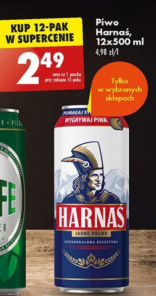 Biedronka Piwo harnaś jasne pełne oferta