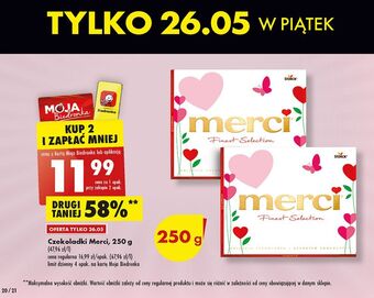 Biedronka Bombonierka czerwona storck merci oferta