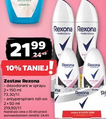 Netto Antyperspirant pure rexona invisible oferta