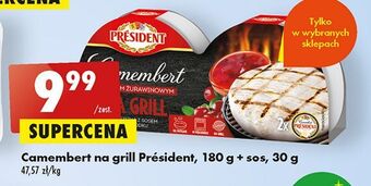 Biedronka Ser camembert z sosem żurawinowym president oferta