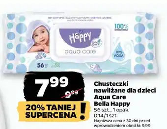 Netto Chusteczki nawilżane bella baby happy aqua care oferta