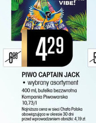 Chata Polska PIWO CAPTAIN JACK 400 ml oferta