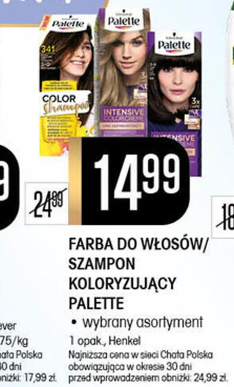 Chata Polska FARBA DO WŁOSÓW/ SZAMPON KOLORYZUJĄCY PALETTE oferta