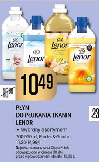 Chata Polska PŁYN DO PŁUKANIA TKANIN LENOR 700-930ml oferta