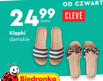 Biedronka Klapki damskie oferta