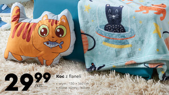 Biedronka Koc z flaneli wym.: 130 x 160 cm oferta