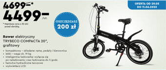Biedronka Rower elektryczny TRYBECO COMPACTA 20", grafitowy oferta