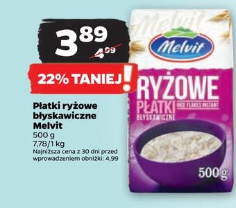 Netto Płatki ryżowe błyskawiczne melvit oferta