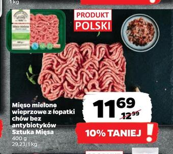 Netto Mięso mielone wieprzowe z łopatki chów bez antybiotyków sztuka mięsa oferta
