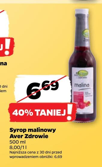 Netto Syrop malinowy aver zdrowie oferta