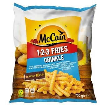 Kaufland Mccain 1.2.3 fries crinkle frytki karbowane 750 g oferta