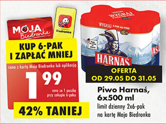 Biedronka Piwo Harnas, 500 ml oferta