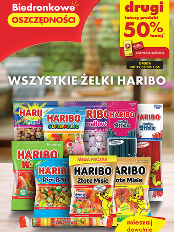 Biedronka WSZYSTKIE ŻELKI HARIBO oferta