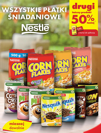 Biedronka WSZYSTKIE PŁATKI ŚNIADANIOWE Nestle oferta