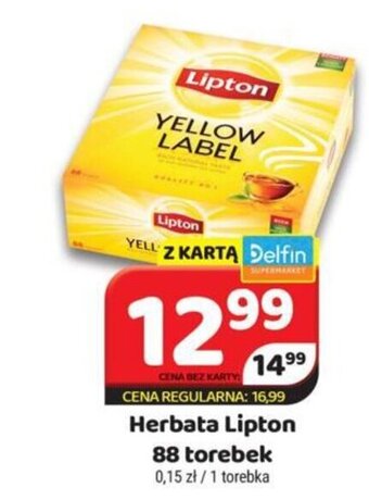 Delfin Herbata Lipton 88 torebek oferta