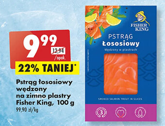 Biedronka Pstrąg łososiowy wędzony na zimno plastry Fisher King, 100 g oferta