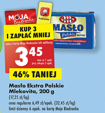 Biedronka Masło Ekstra Polskie Mlekovita, 200 g oferta