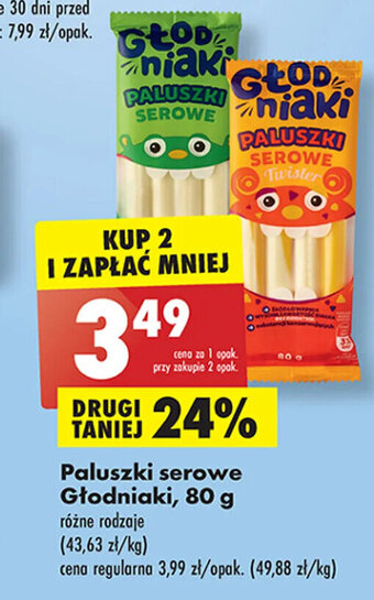 Biedronka Paluszki serowe Głodniaki, 80 g oferta