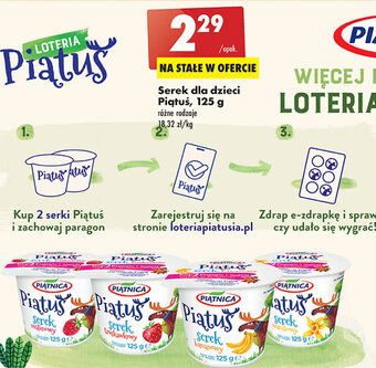 Biedronka Serek dla dzieci Piątuś, 125 g oferta