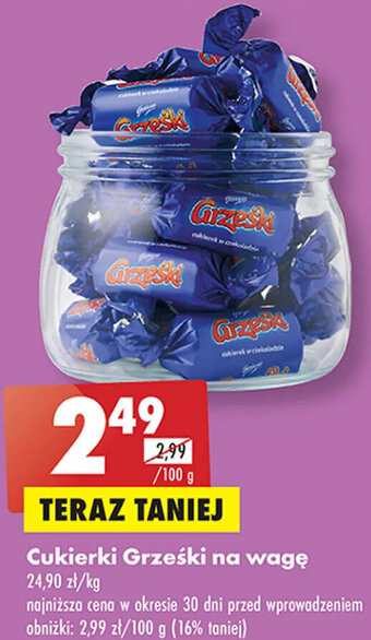 Biedronka Cukierki Grześki na wagę 100g oferta
