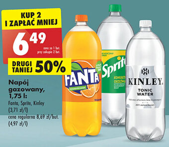 Biedronka Ναρό; gazowany, 1,75 l: Fanta, Sprite, Kinley oferta