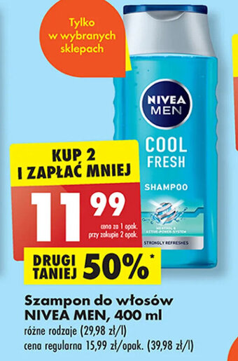 Biedronka Szampon do włosów NIVEA MEN, 400 ml oferta