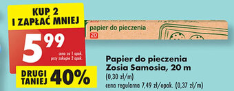 Biedronka Papier do pieczenia Zosia Samosia, 20 m oferta